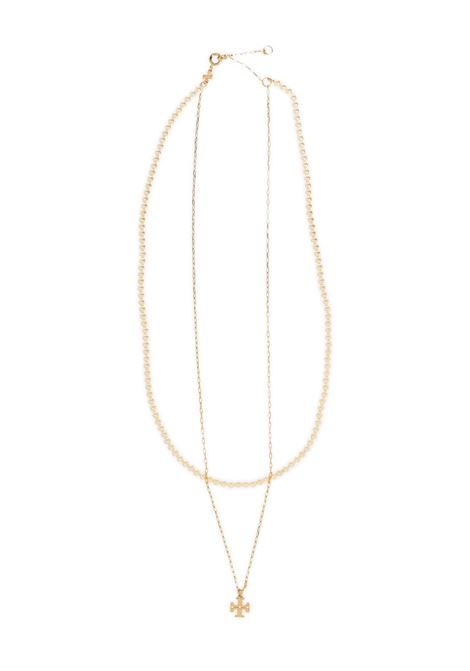 Gold layered logo-detail necklace Tory Burch - women TORY BURCH | 171095137